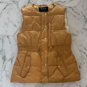 J. Crew Women's Camel Puffer Vest